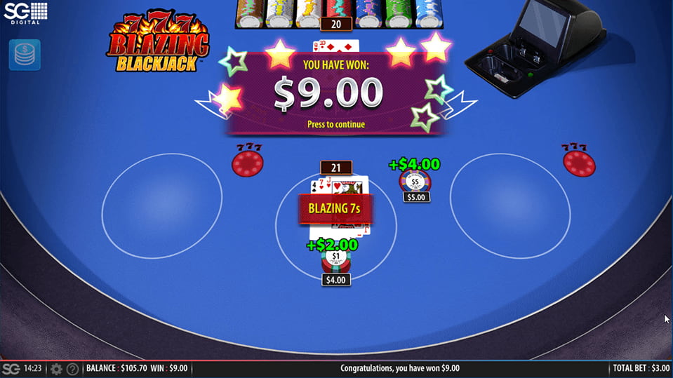 Blackjack Blazing 7s